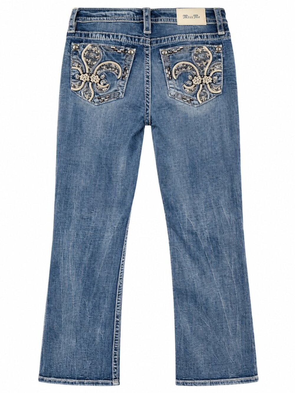 Miss Me Embellished Flap Pocket Bootcut Jeans Size 27